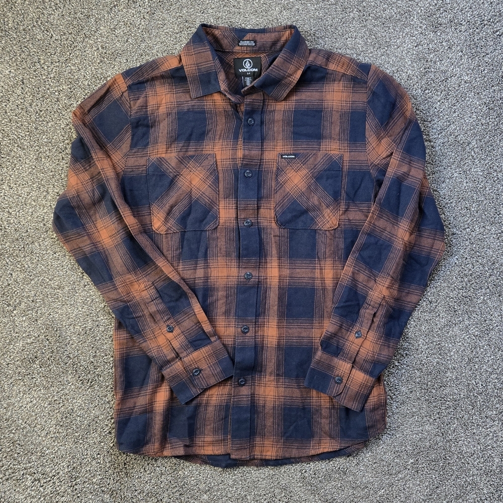 Volcom NETASTONE LONG SLEEVE FLANNEL NWT size small